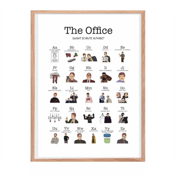 The Office Dwight Schrute Alphabet Print - Picture 1 of 3